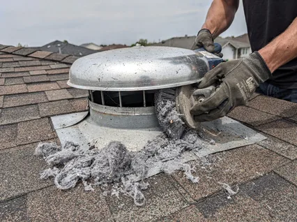 Cleaning Dryer Vent On Roof in Southborough