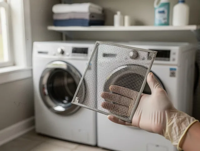 Southborough Dryer Vent Cleaning specialist performing detailed lint trap cleaning service in Southborough